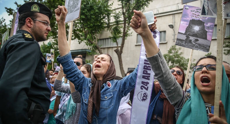 عکس/ راهپیمایی ارامنه تهران به مناسبت ۲۴ آوریل