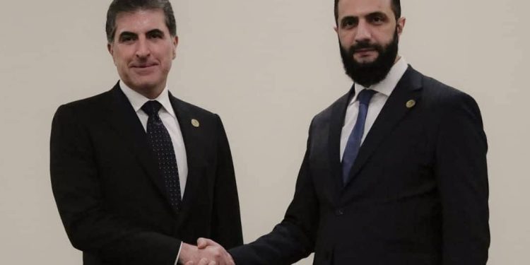 دیدار بارزانی و جولانی/ توافق برای مبارزه با گروهک‌های تروریستی